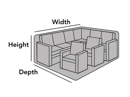 Outdoor Sectional Set Cover Elite Khaki