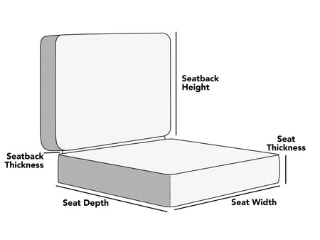 Covermates Custom Attached Chair Cushion Set LuxeGuard Sand