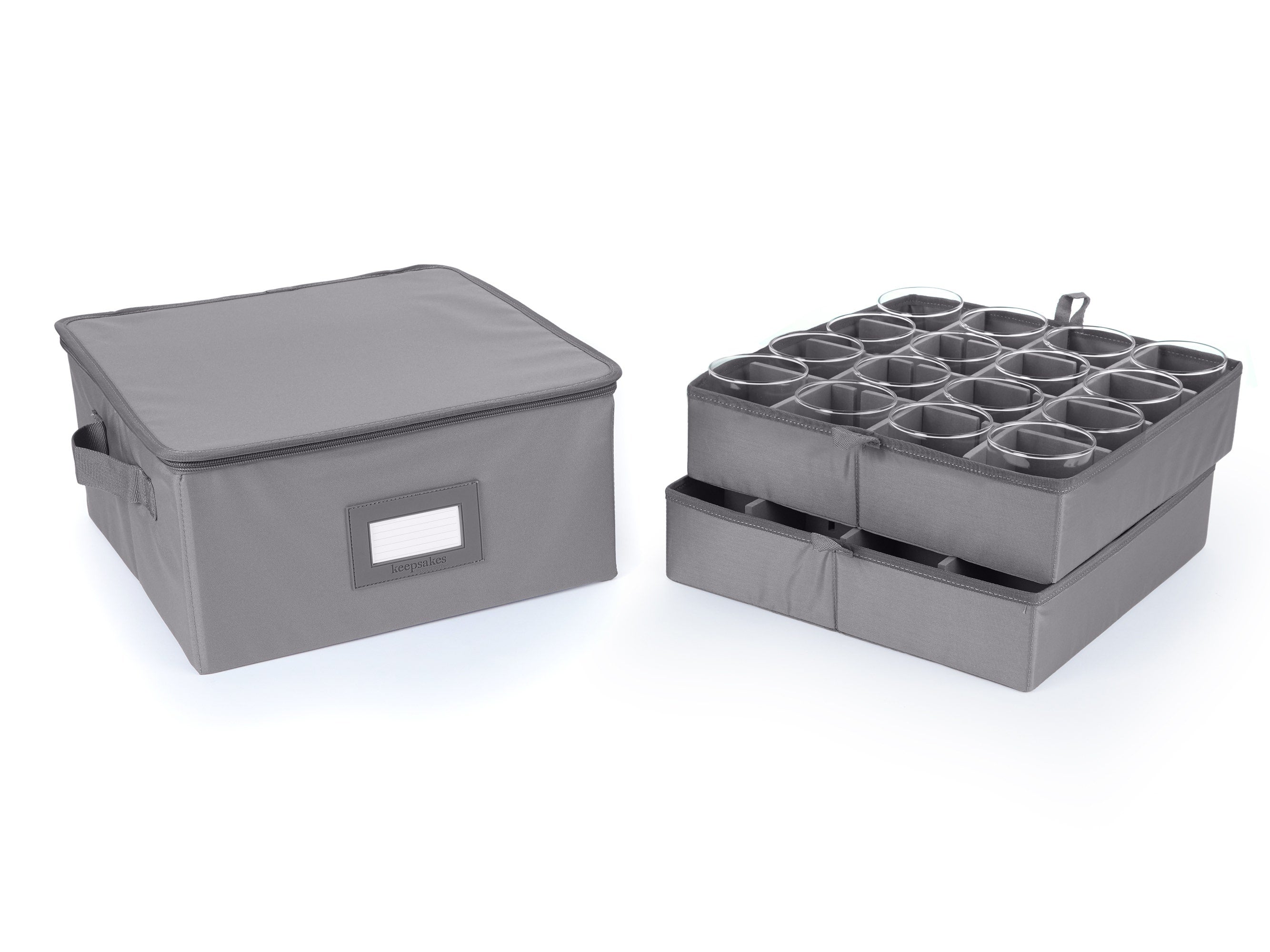 Cup and Mug Storage Box with FlexGrid Dividers