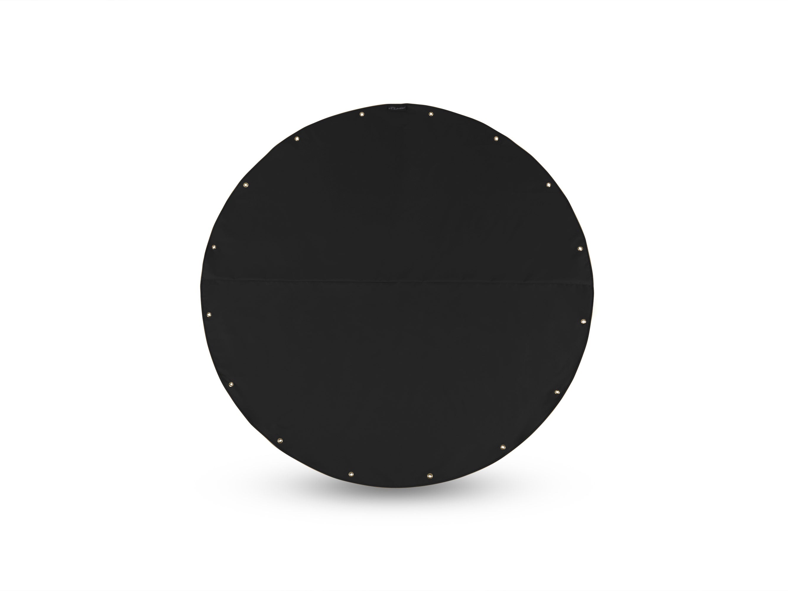 Custom Round Tarp - Weatherproof, Lightweight Polyester, Reinforced Grommets, 3-Year Warranty - Elite, Black