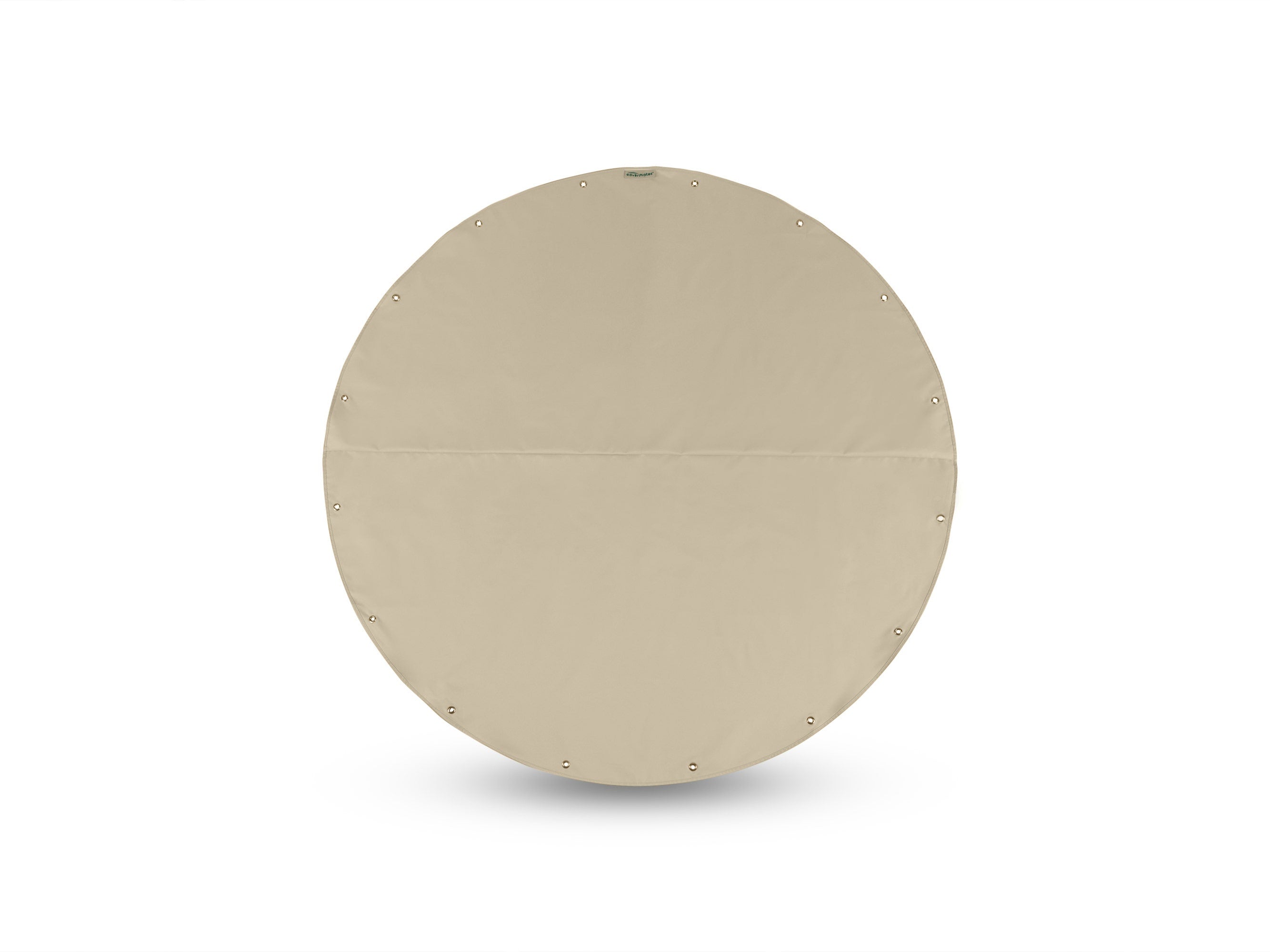 Custom Round Tarp - Weatherproof, Lightweight Polyester, Reinforced Grommets, 3-Year Warranty - Elite, Khaki