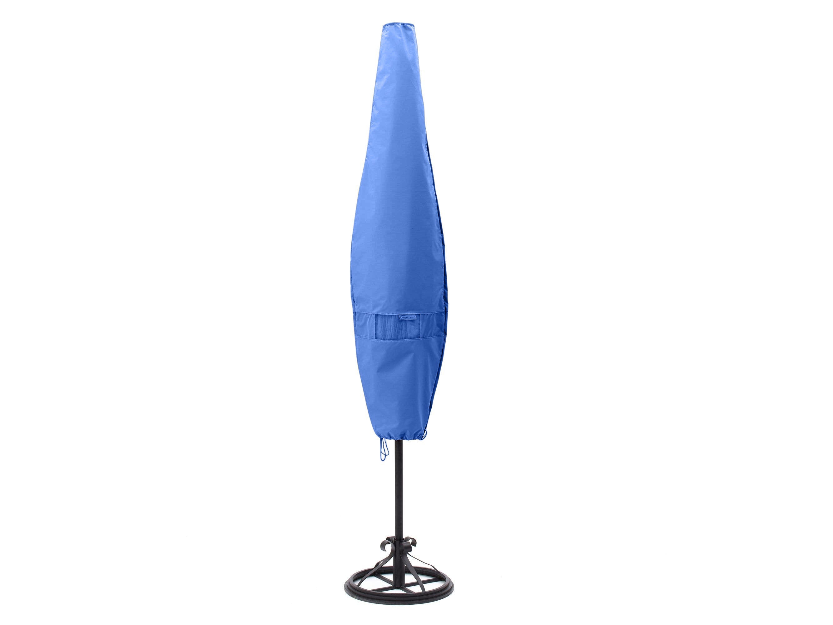 Custom Outdoor Patio Umbrella Cover - Water Resistant Polyester, UV Protection, 3-Yr Warranty - Elite, Blue