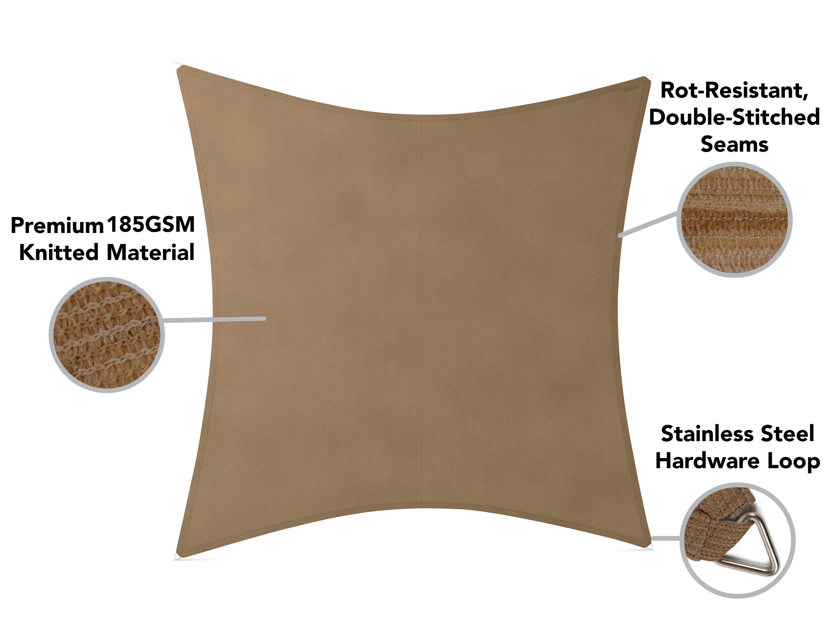 Custom Size Square/Rectangular Shade Sail| Coverstore