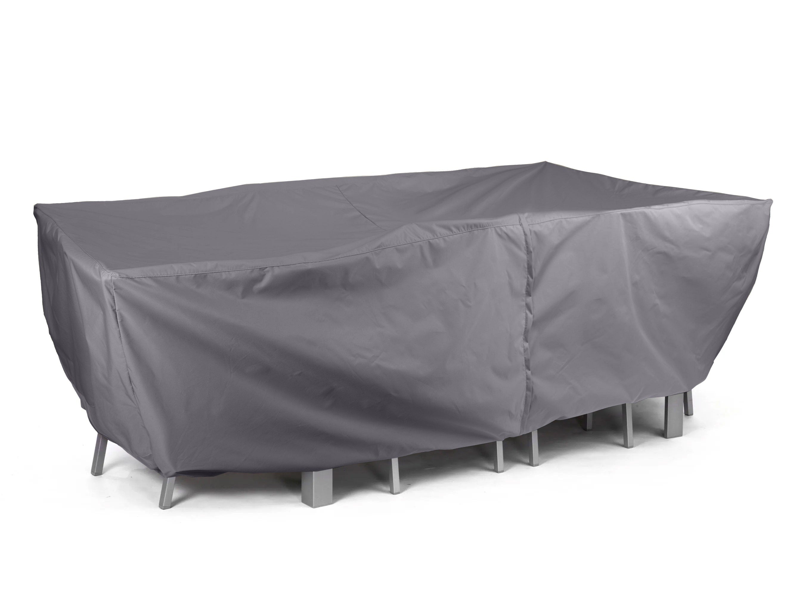 gray rectangular patio table with umbrella Custom Square/Rectangular Patio Table/Chair Set Cover with Umbrella Hole - Weatherproof, 3 Yr Warranty - Elite, Charcoal