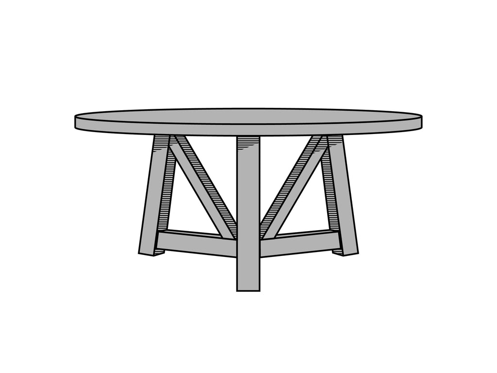 Custom Size Round Patio Table Cover with Umbrella Hole