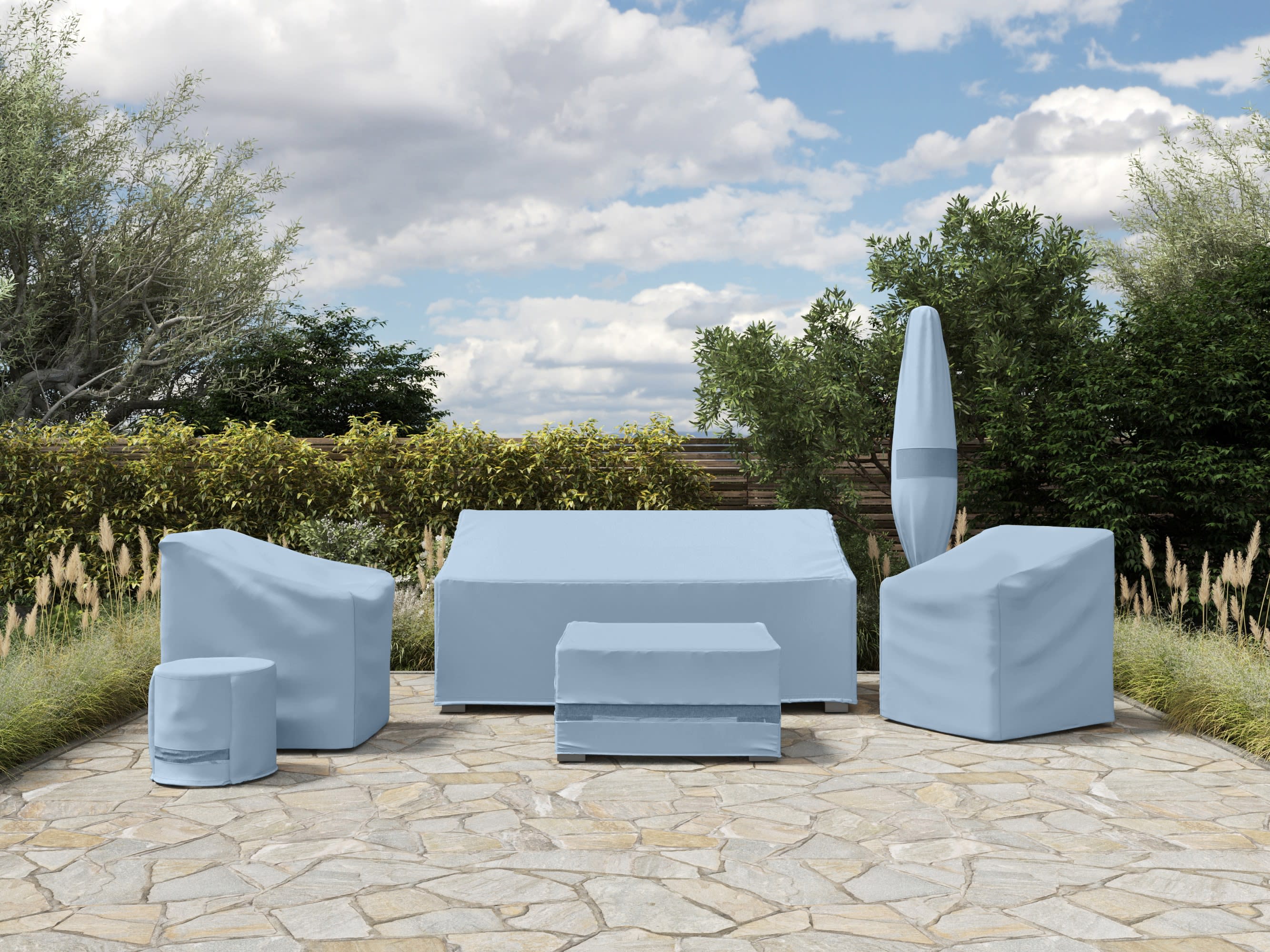 Custom Patio Umbrella Cover Elite Sky Blue