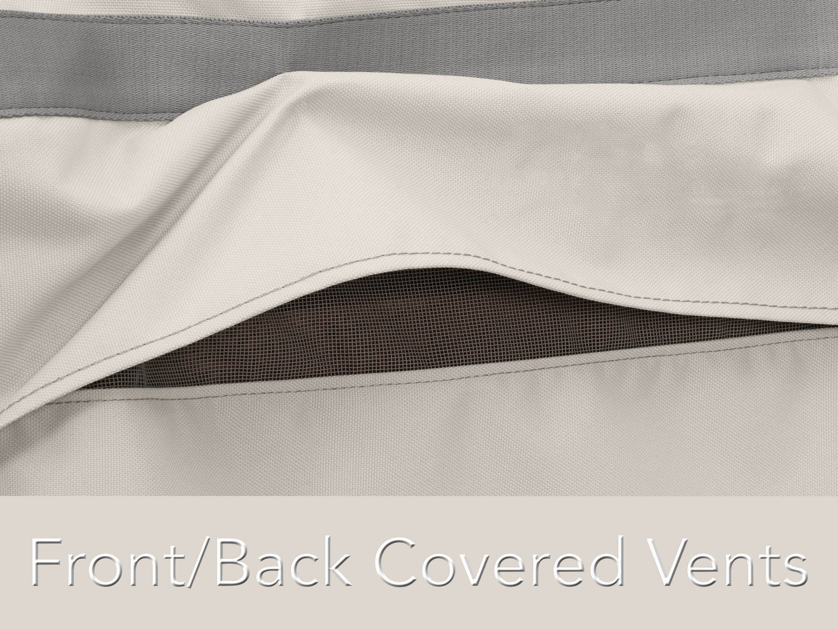 coverstore.com elite patio umbrella cover Custom Outdoor Patio Umbrella - Covered Ventilation, Heavy-Duty Polyester - 10-Yr Warranty - Prestige, Stone