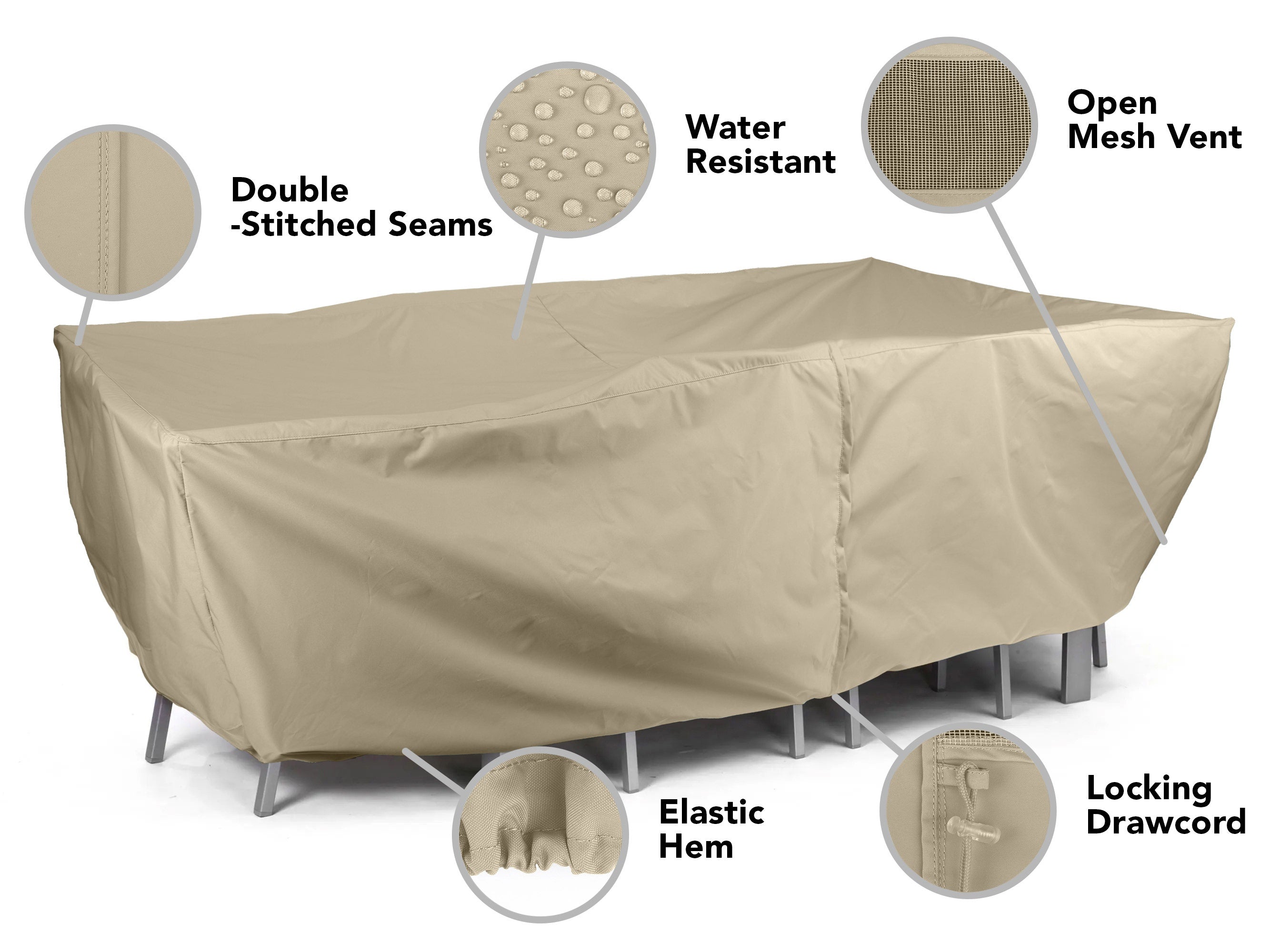 Patio Rectangular Dining Table/Chair Set Cover