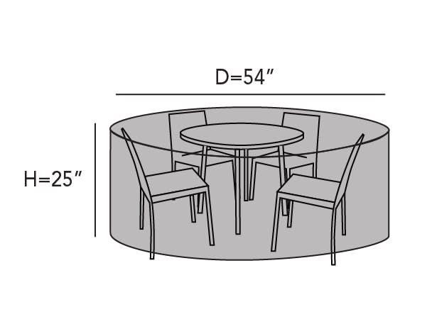 Outdoor Round Dining Table/Chair Set Cover | Coverstore