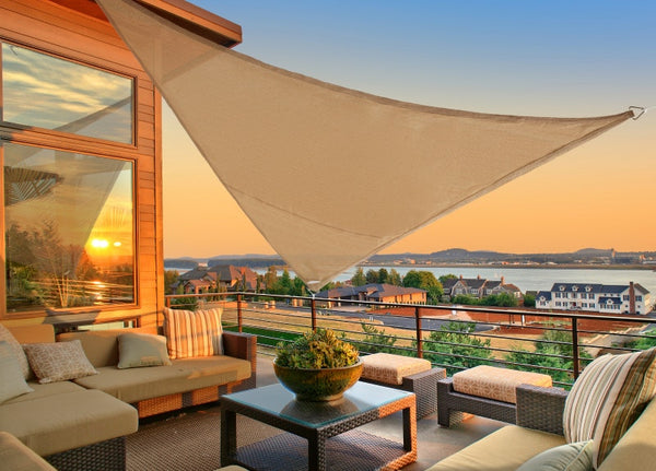 Shade Sail ベージュ UVカット 日よけ レンガ色4m×6m Shade Sail ベージュ UVカット 日よけ レンガ色4m×6m Amazon.com