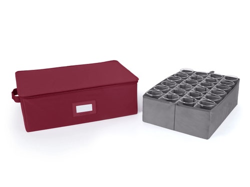 Adjustable Glassware Storage Box - Up To 24 Tall Compartments
