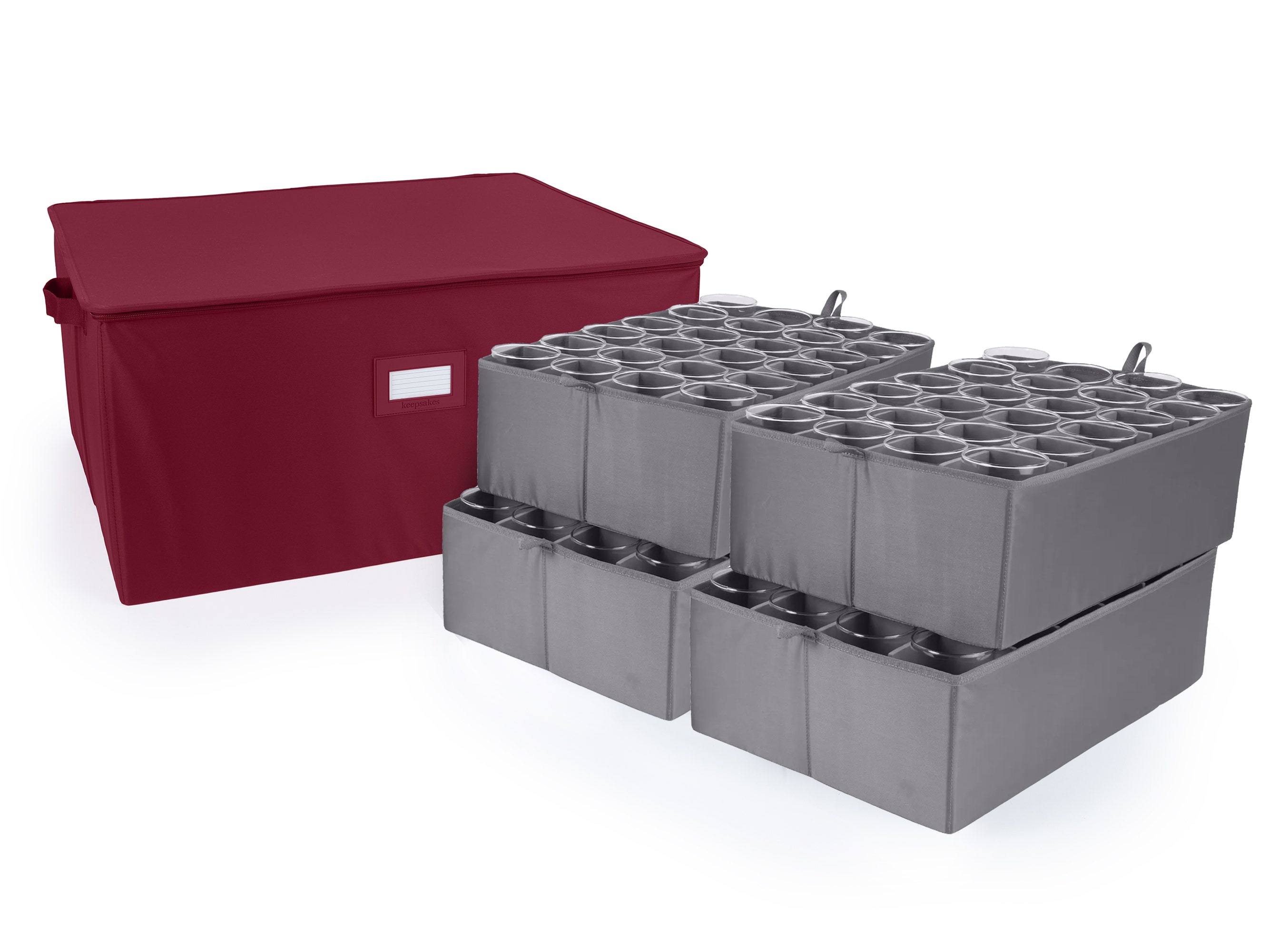 Adjustable Glassware Storage Box - Up To 96 Tall Compartments - Keepsakes