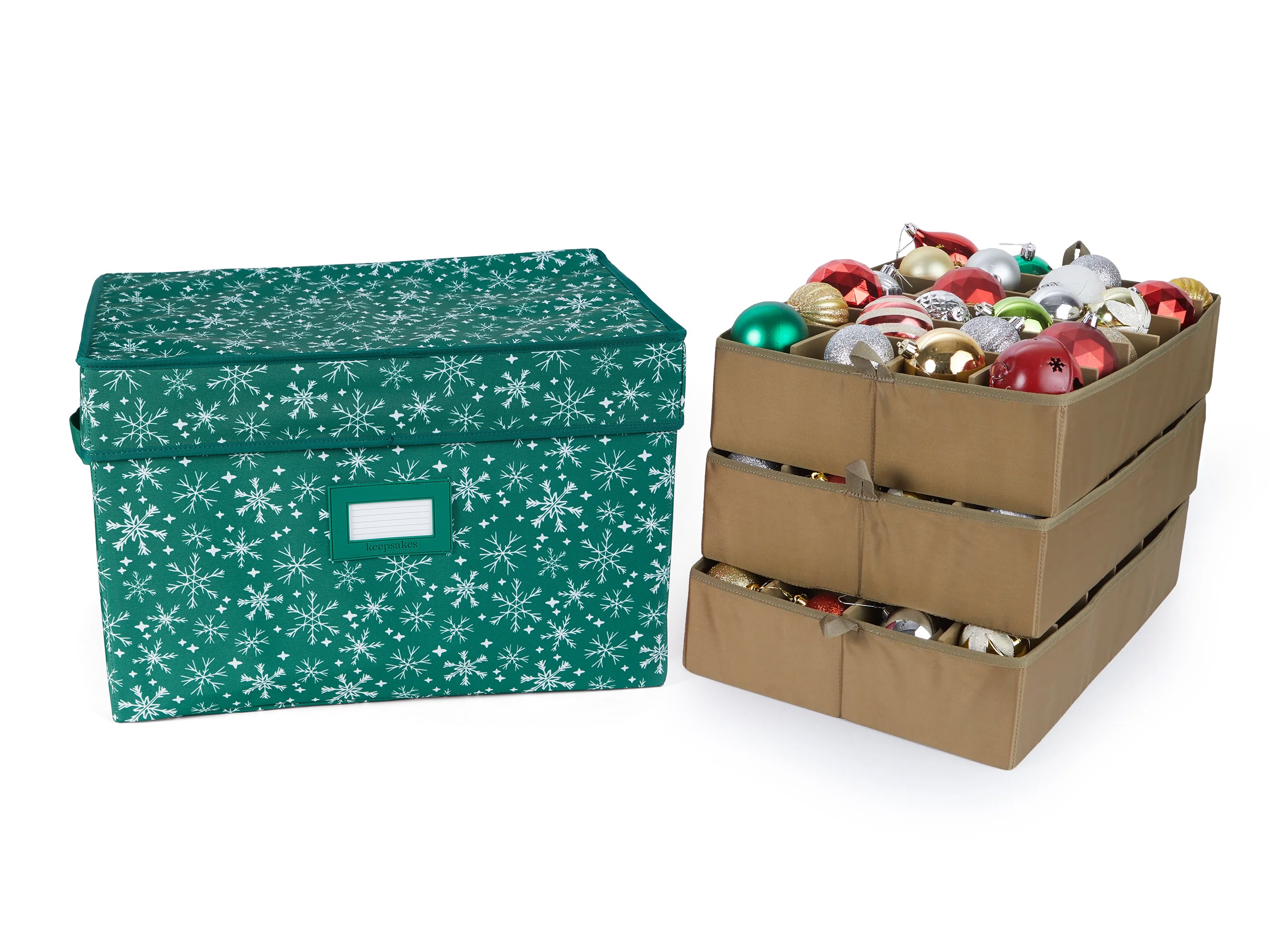 Adjustable Ornament Storage Box - Up To 72 Standard Compartments - Keepsakes