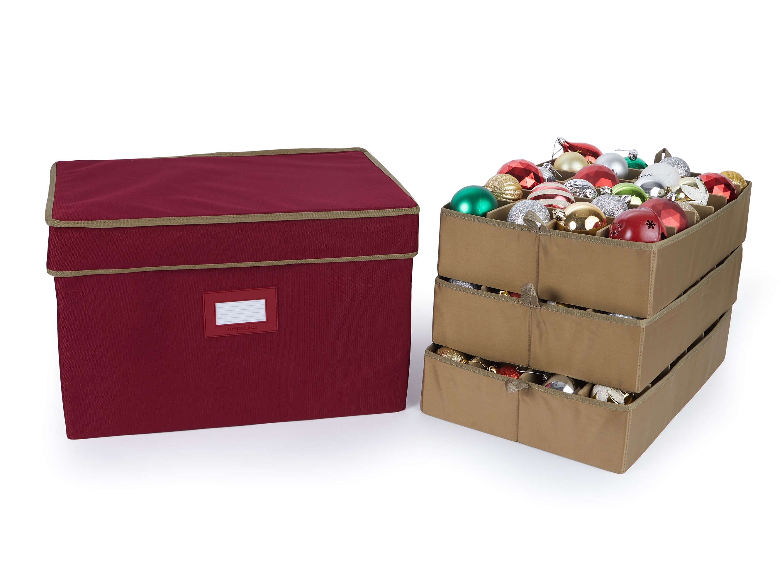 Adjustable Ornament Storage Box - Up To 72 Standard Compartments - Keepsakes