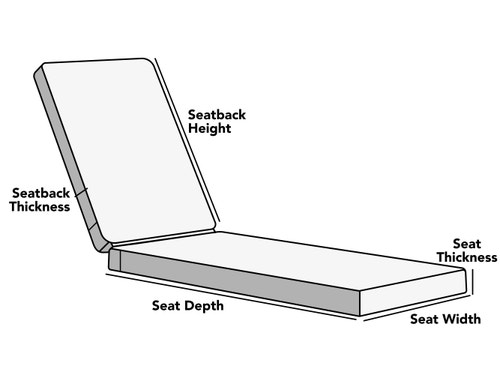 Custom Attached Chaise Cushion Cover Set