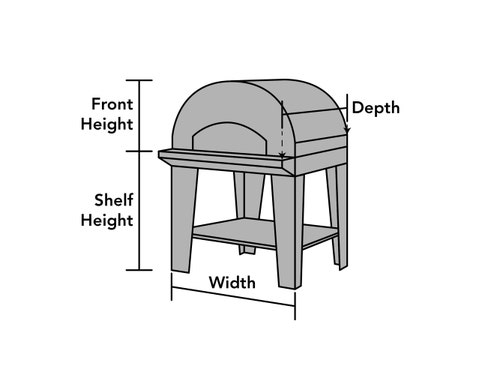 Custom Large Pizza Oven w/o Stack Cover