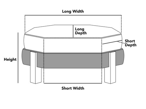 Custom Octagon Ottoman Cover
