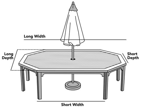 Custom Octagon Table w/ Umbrella Hole Cover