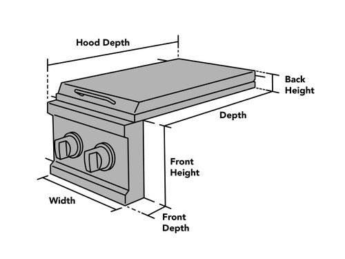 Custom Side Burner Grill Cover