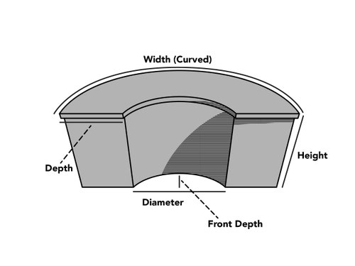 Custom Curved Island Bar Cover