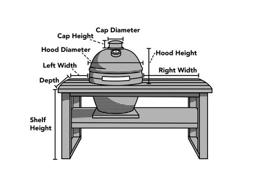 Custom Kamado Dome Cart Cover