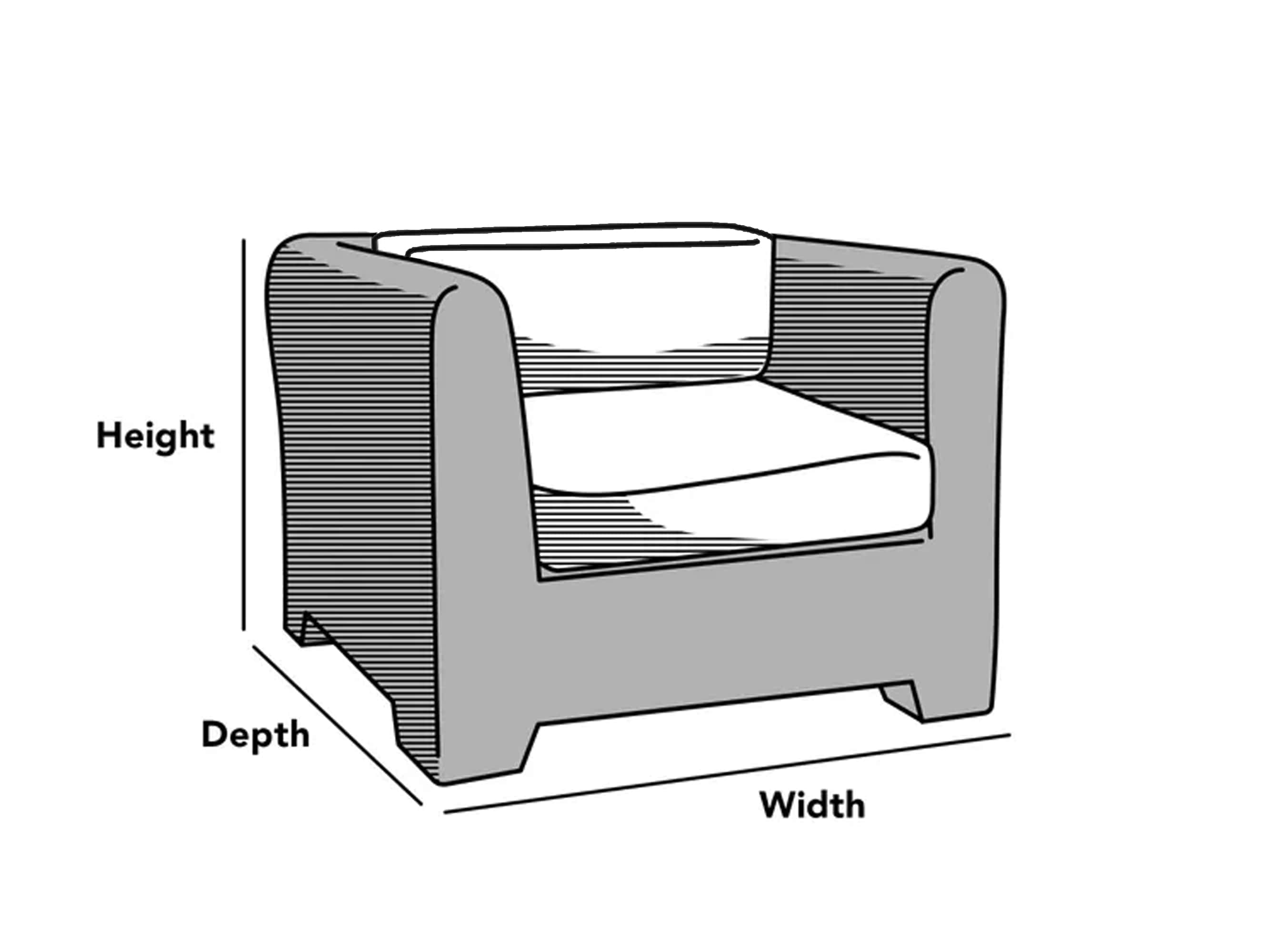 Custom Modular Sectional Club Chair Cover - Ultima Ripstop