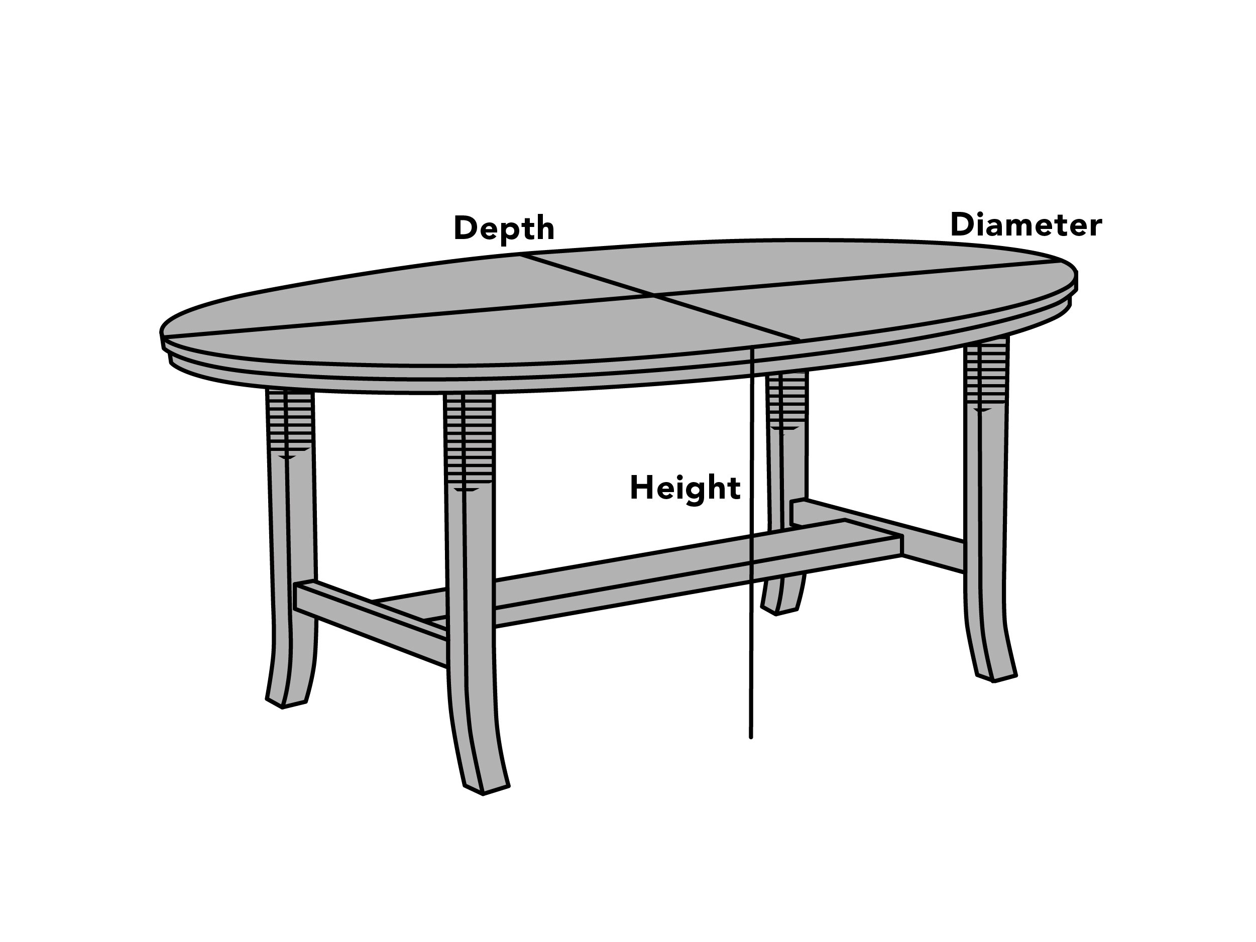 Custom Oval Table Cover - Elite