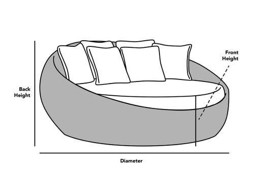 Custom Round Day Bed Cover