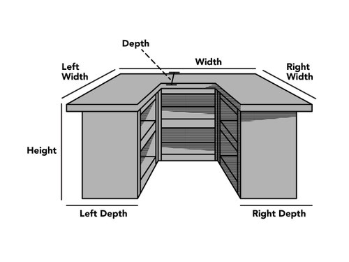 Custom U-Shape Island Bar Cover