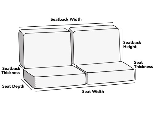 Custom Detached Sofa/Loveseat Double Cushion Cover Set