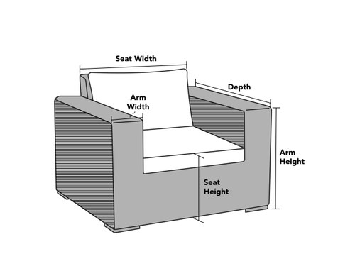 Custom Wide Arm Chair Cover