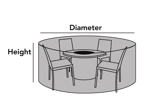 Round Fire Pit Chair Set Cover