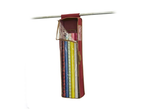 Hanging Gift Wrap Organizer