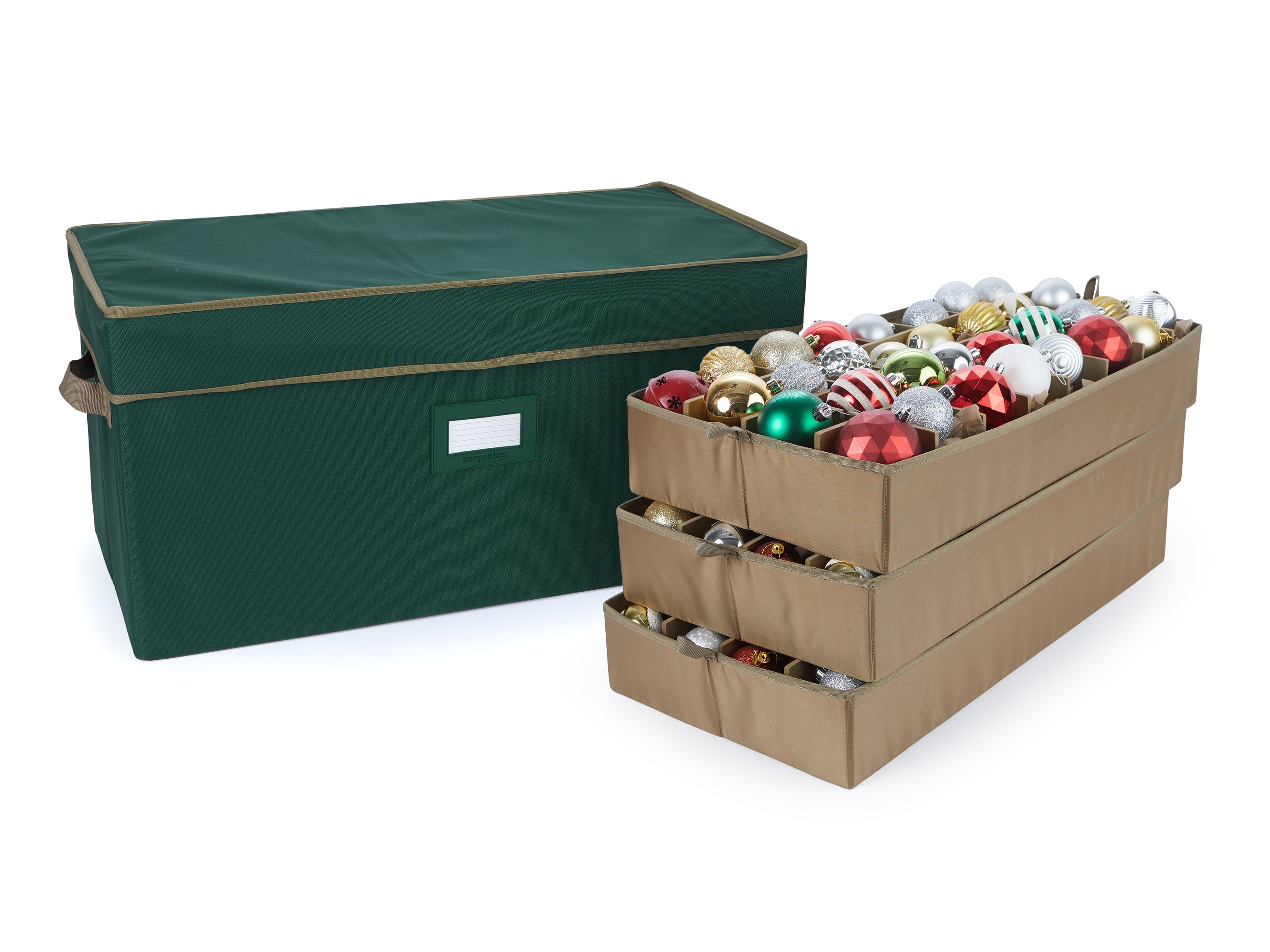 Adjustable Ornament Storage Box - Up To 96 Standard Compartments - Keepsakes
