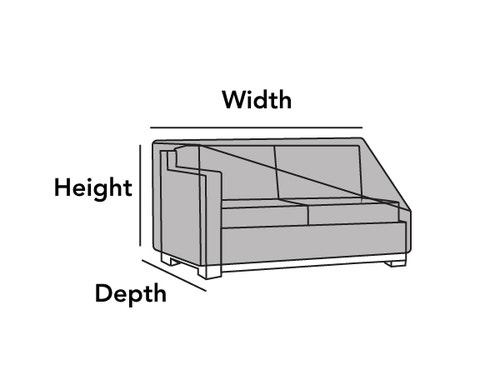 Outdoor Left Arm Sectional Sofa Loveseat Cover