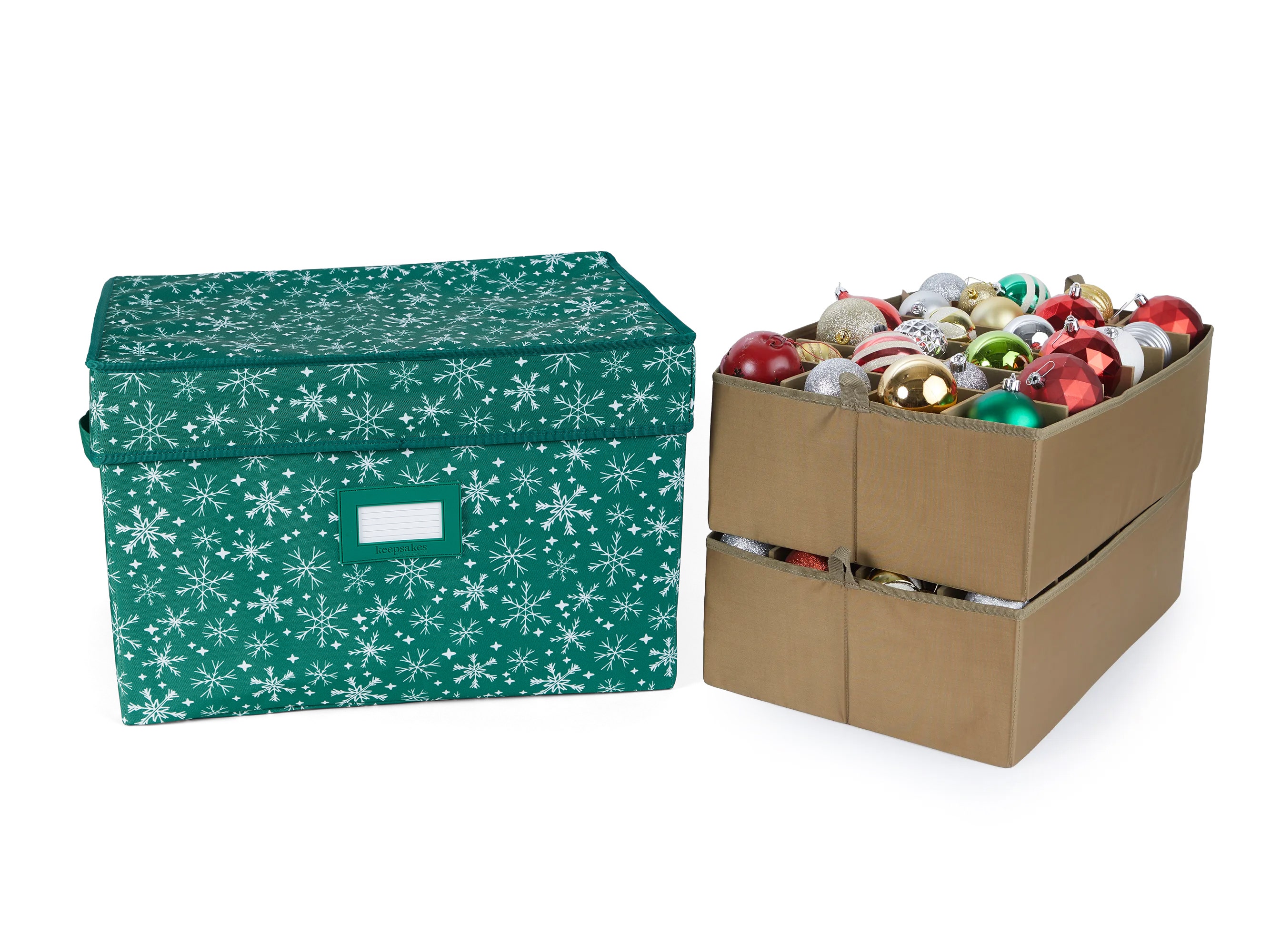 Adjustable Ornament Storage Box - Up To 48 Tall Compartments - Keepsakes