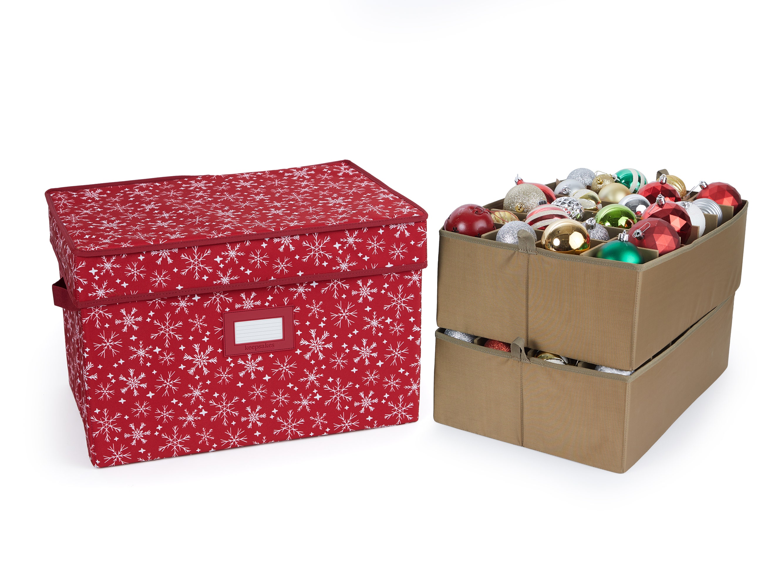 Adjustable Ornament Storage Box - Up To 48 Tall Compartments - Keepsakes