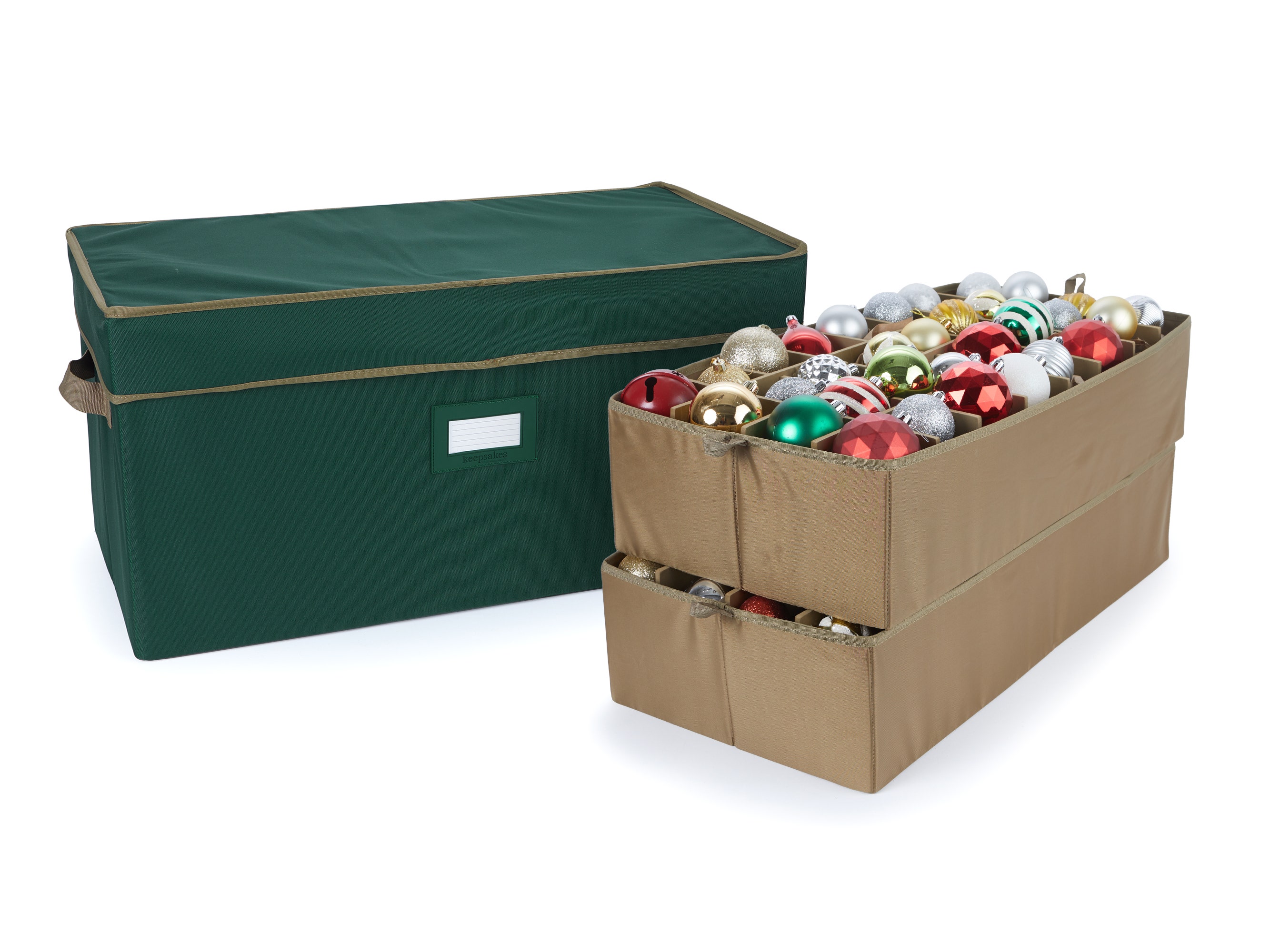 Adjustable Ornament Storage Box - Up To 64 Tall Compartments - Keepsakes