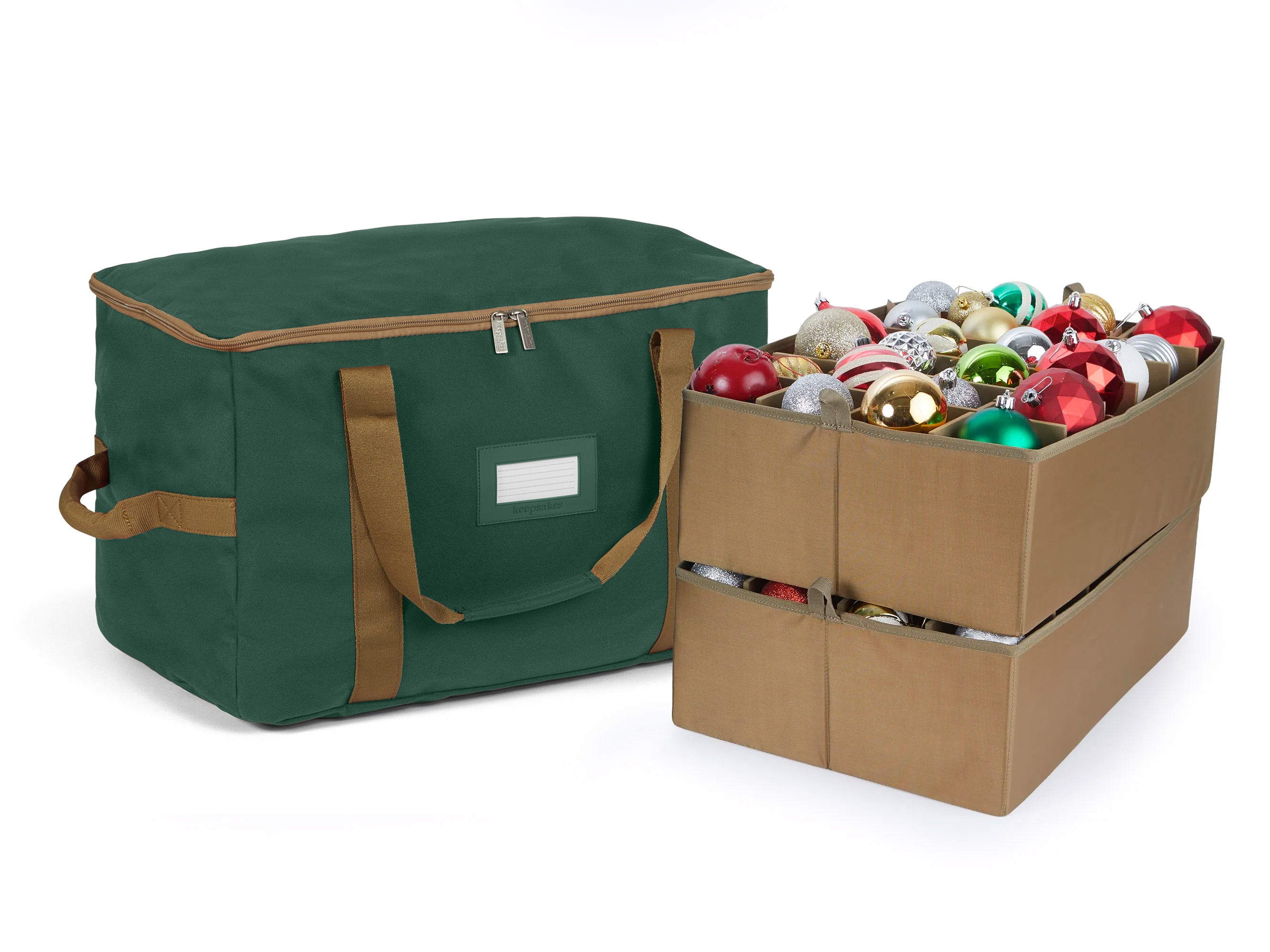Adjustable Ornament Storage Bag - Up To 48 Tall Compartments - Keepsakes