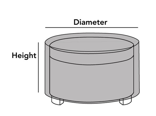 Outdoor Round Ottoman Cover