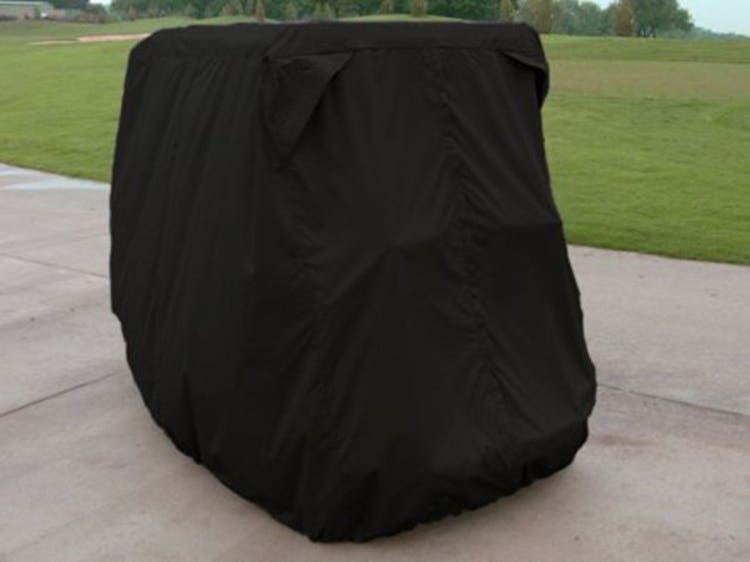 black golf cart storage cover