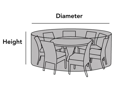 Outdoor Round Dining Table Chair Set Cover