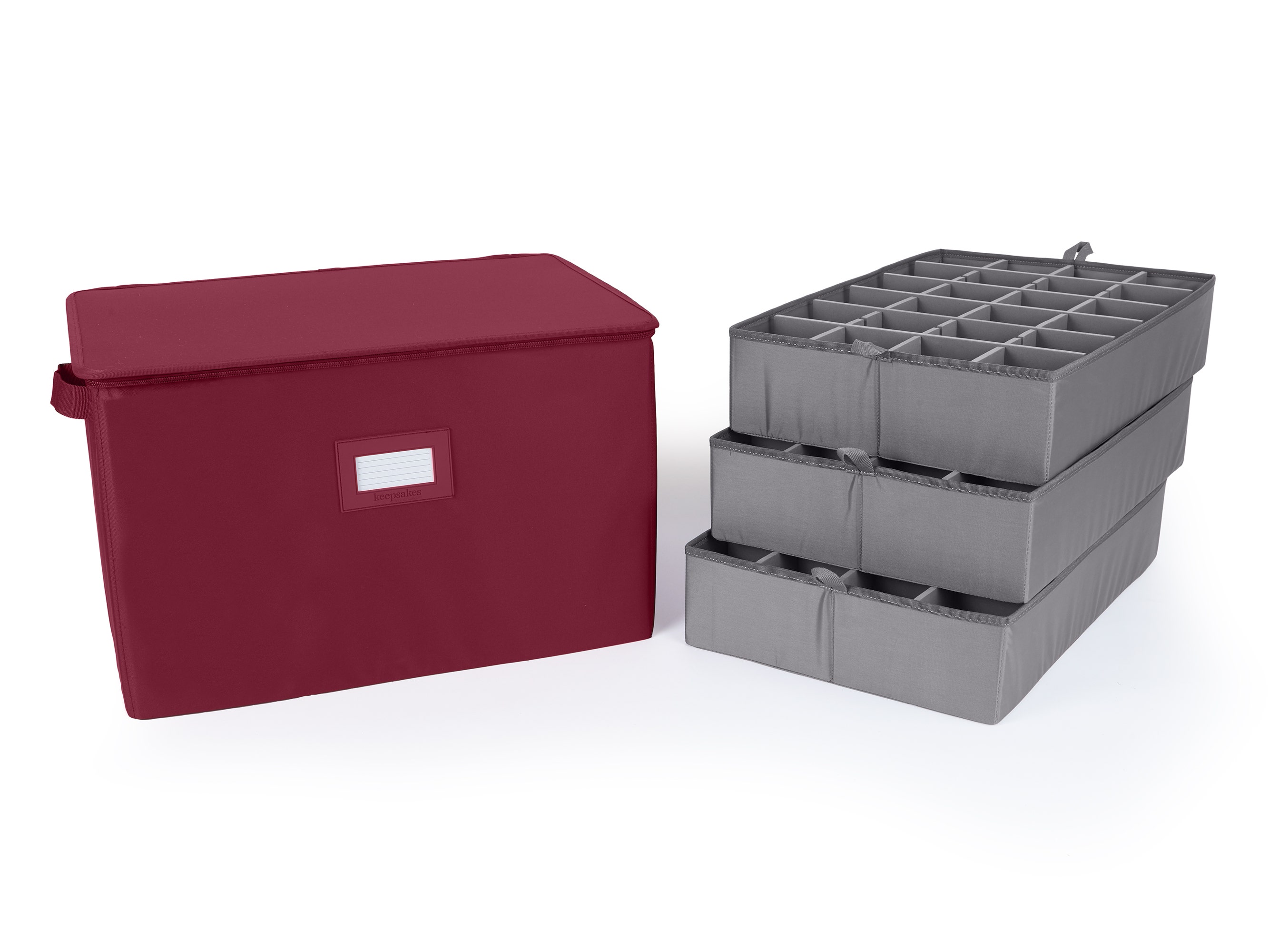 Adjustable Zip-Top Storage Box - Up To 72 Standard Compartments - Keepsakes