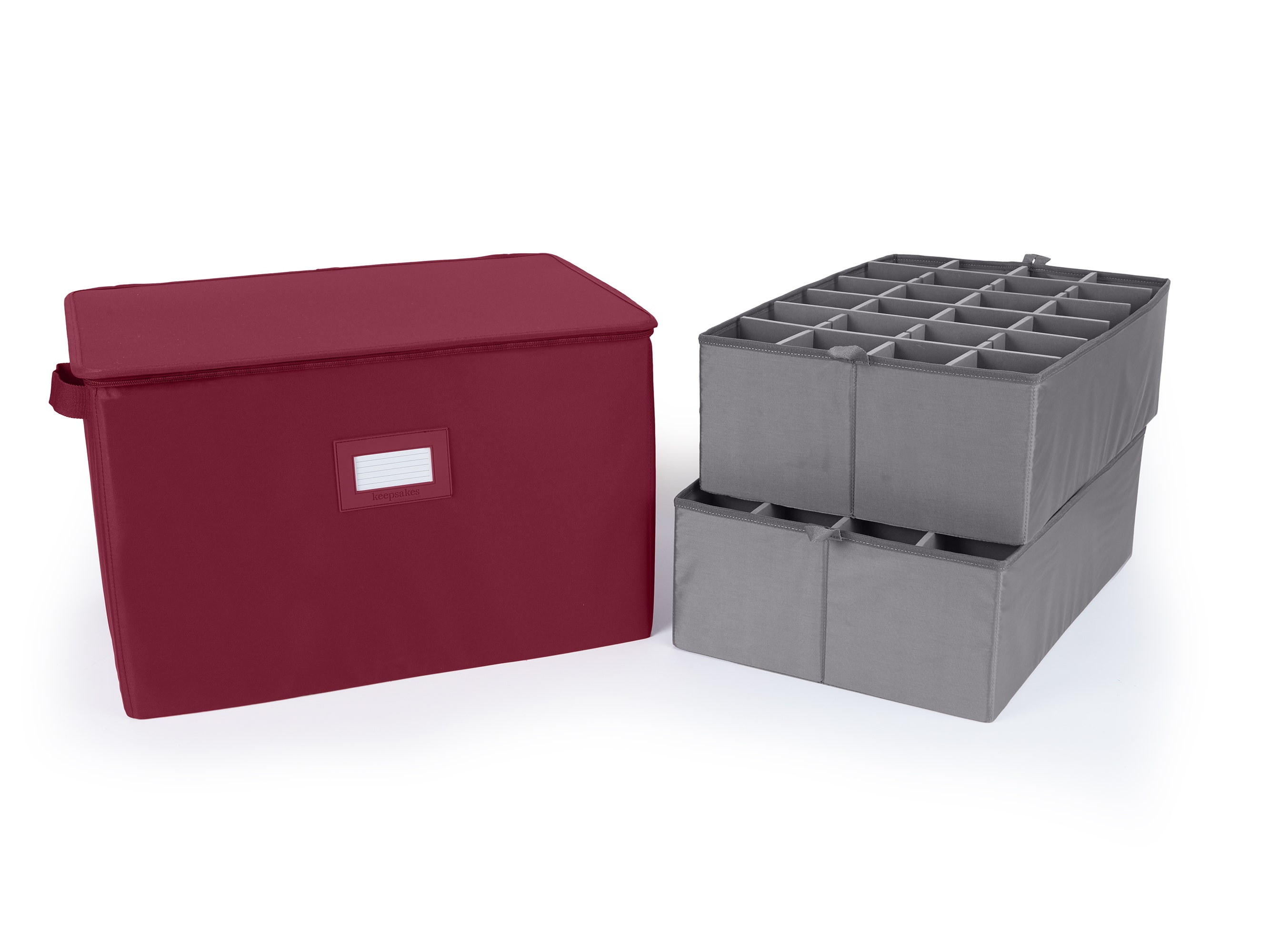 Adjustable Zip-Top Storage Box - Up To 48 Tall Compartments - Keepsakes