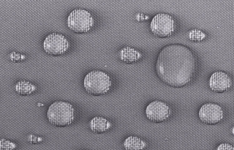 close up of water-resistant fabric