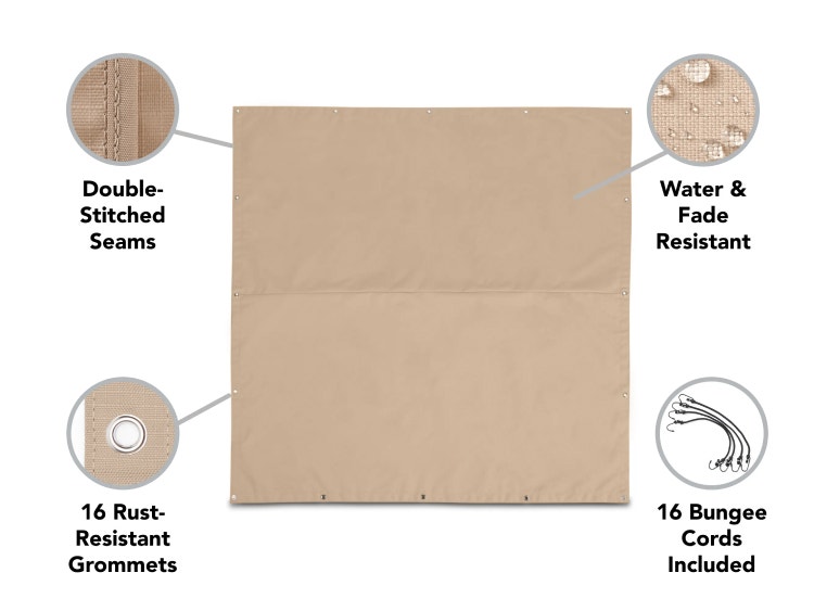 Image showing features of a custom outdoor tarp