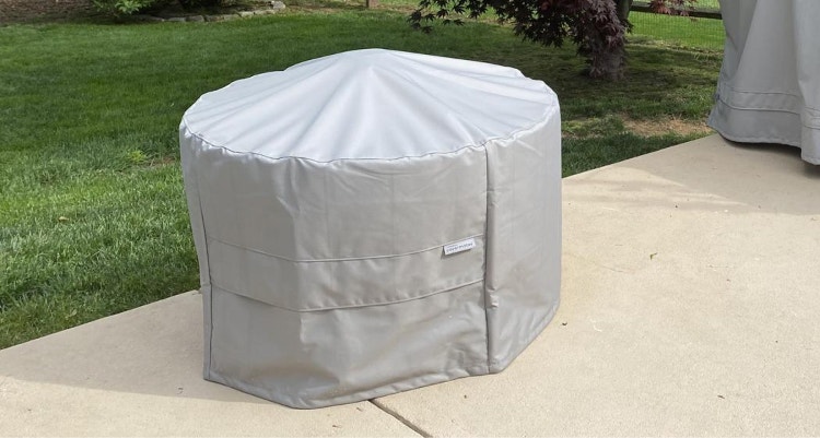 Round fire pit cover