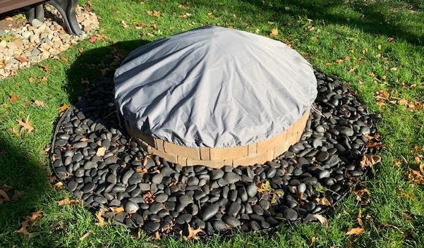 Round fire pit top cover