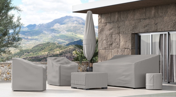 Outdoor patio furniture covers