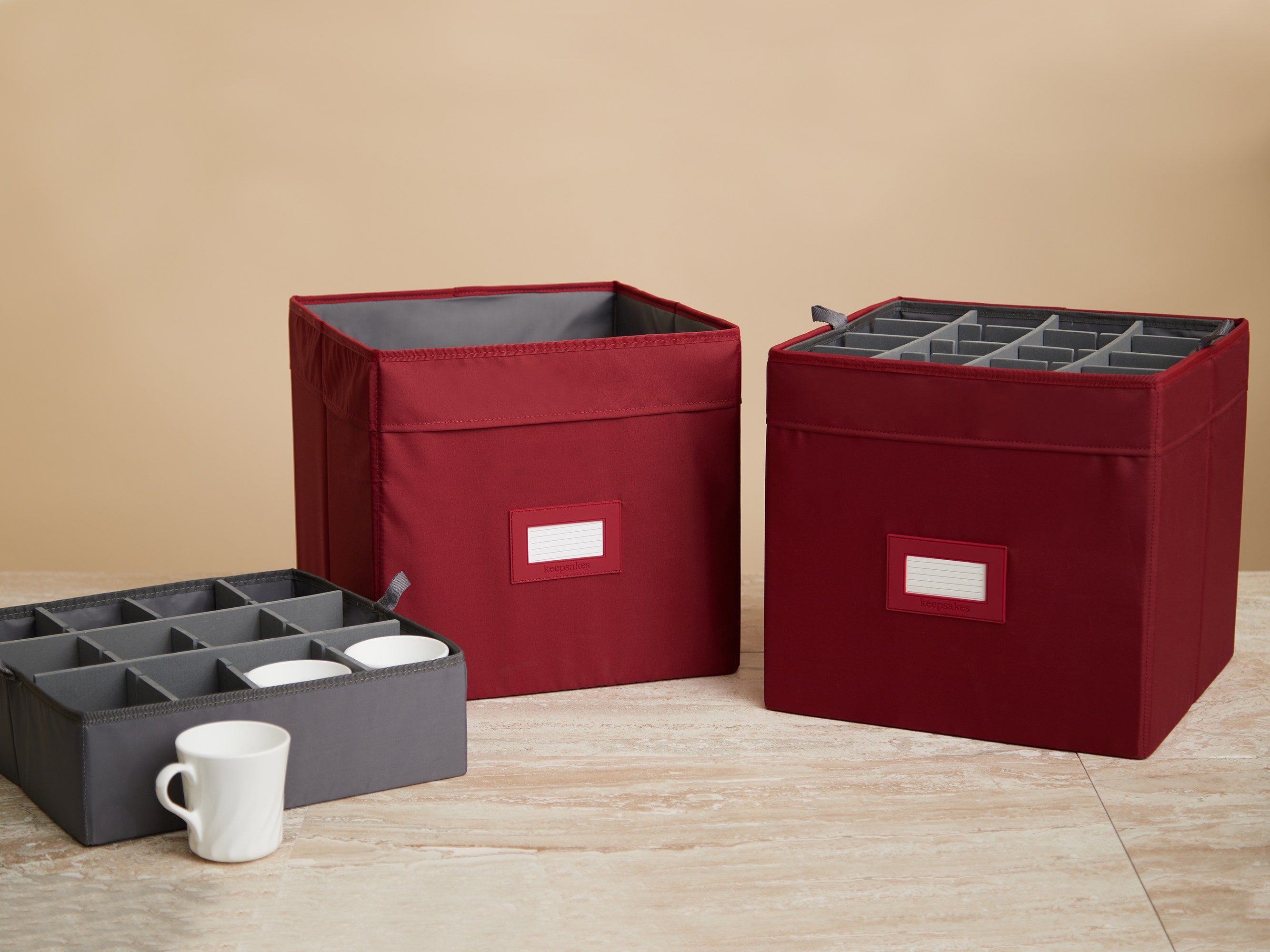 Cup and Mug Storage Box with FlexGrid Dividers